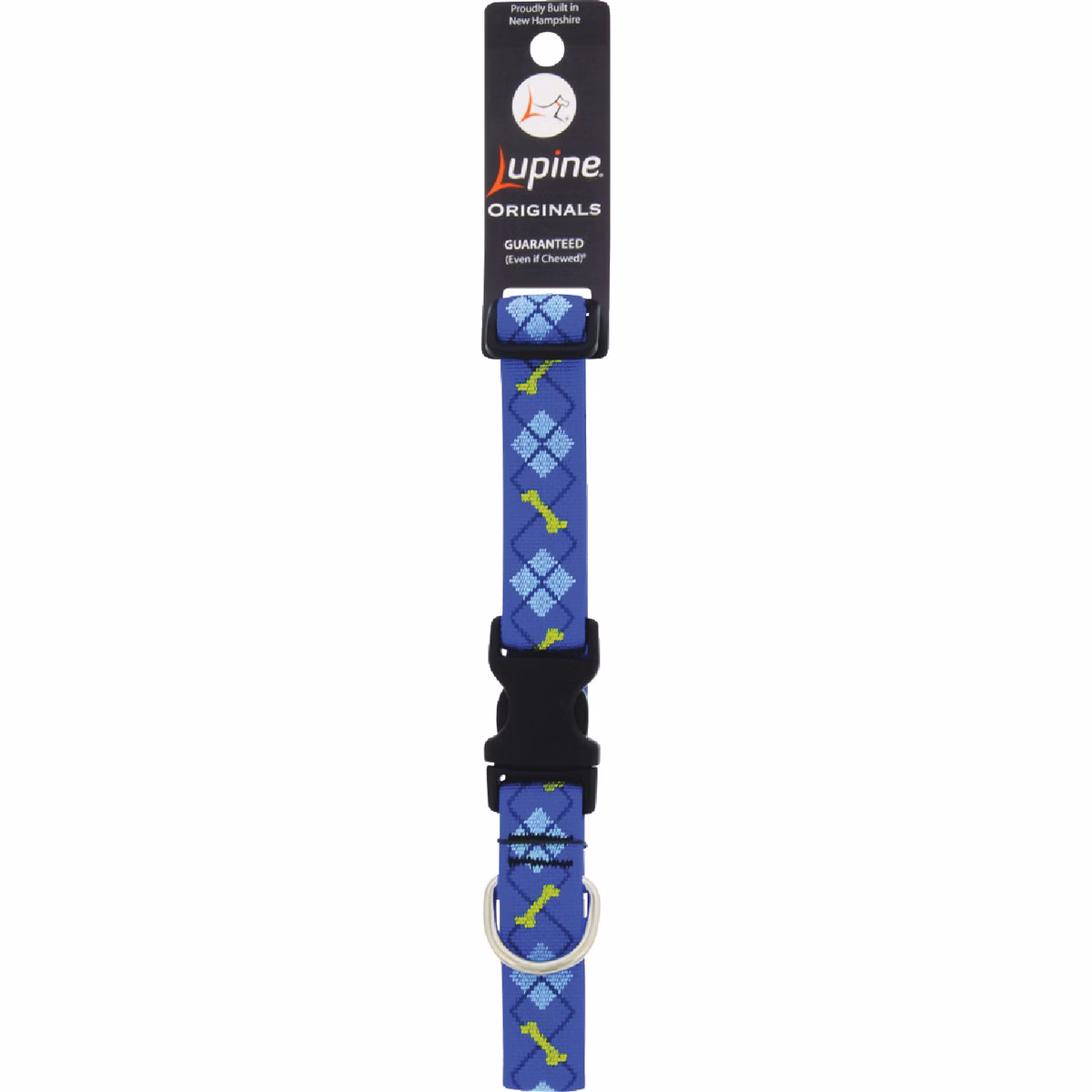 Lupine 1 In. Woven Pattern Dapper Dog 12 In. to 20 In. Adjustable Collar