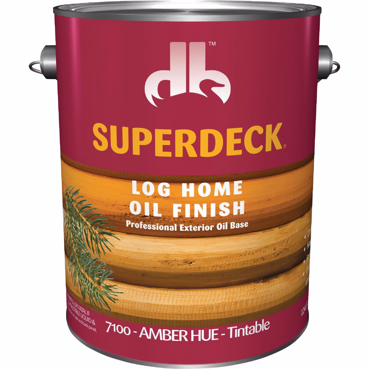 Duckback SUPERDECK Translucent Log Home Oil Finish, Amber Hue, 1 Gal.