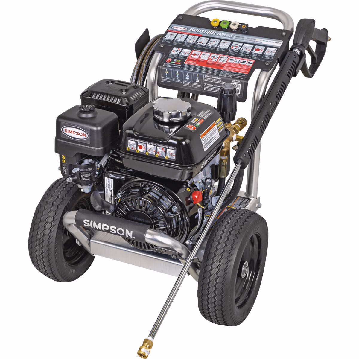 Simpson Pressure Washers 3500 PSI at 4.0 GPM HONDA GX390 with UDOR Triplex Pump Cold Water Gas Professional Pressure Washer.