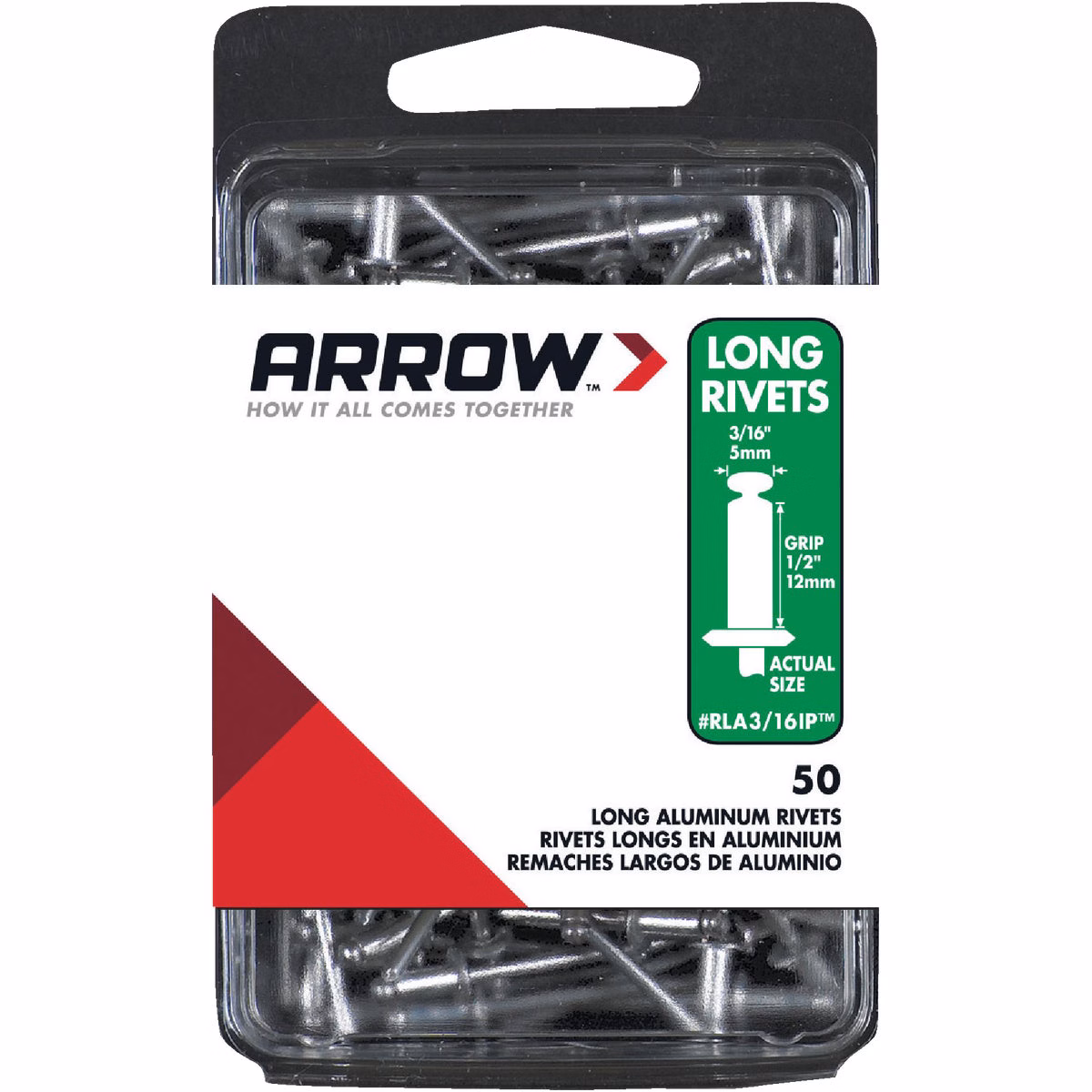 Arrow 3/16 In. x 1/2 In. Aluminum Rivet (50-Count)