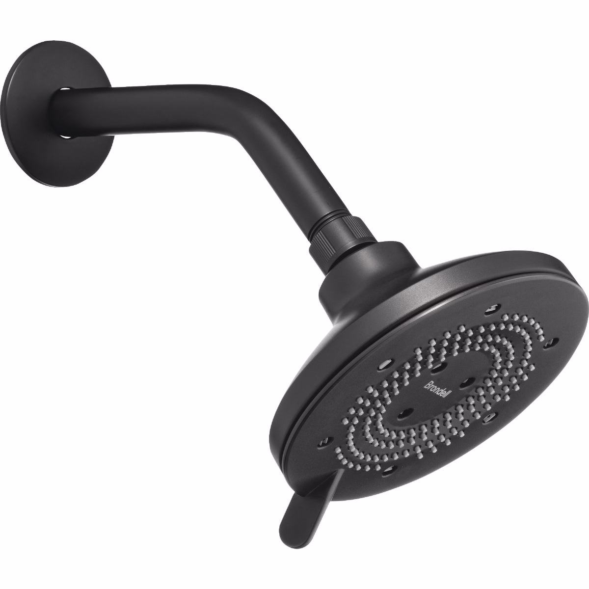 Brondell Nebia Yuba 5-Setting Fixed Showerhead, Matte Black