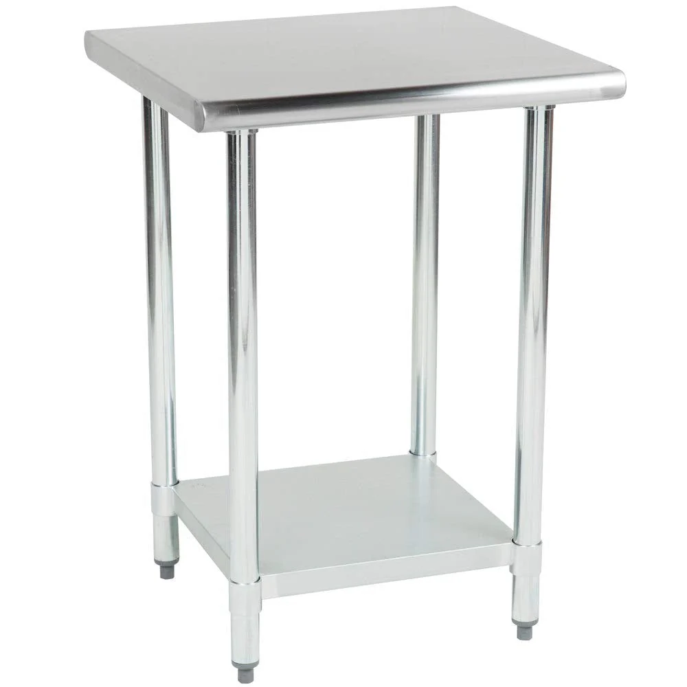Hakka 30″ x 36″ 18 Gauge 430 Economy Stainless Steel Commercial Work Table with Undershelf