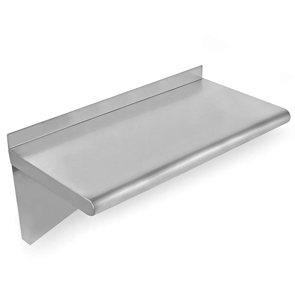 Hakka Brothers Commercial Stainless Steel Wall Mount Shelf-12″x60″Heavy Duty Solid Wall Shelfs