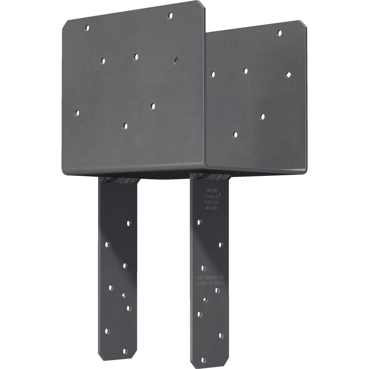 Simpson Strong-Tie 7 In. x 8 In. 7 ga Gray Paint End Column Cap