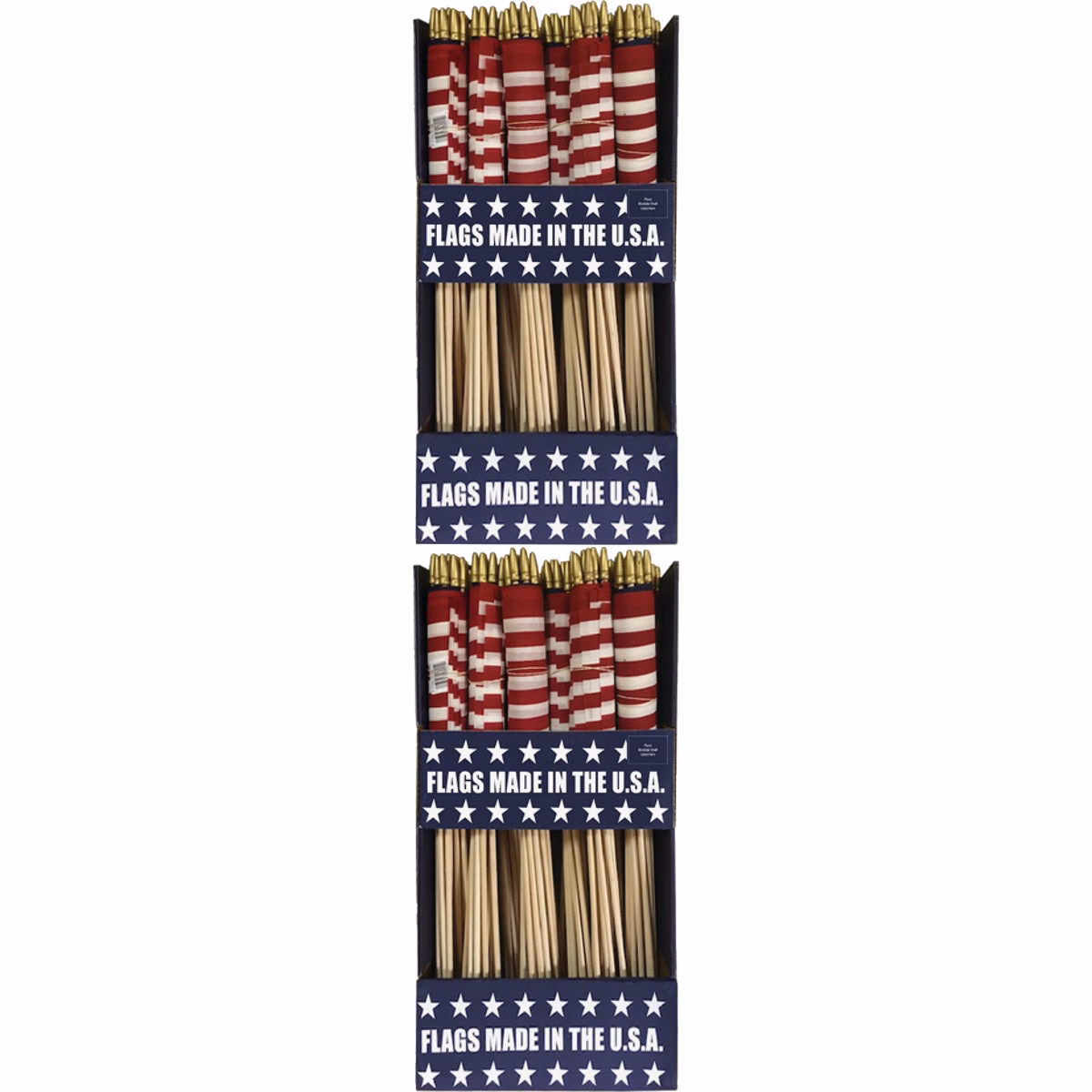 Valley Forge 8 In. x 12 In. Polycotton American Flag 24 In. Power Wings Display (288-Piece)
