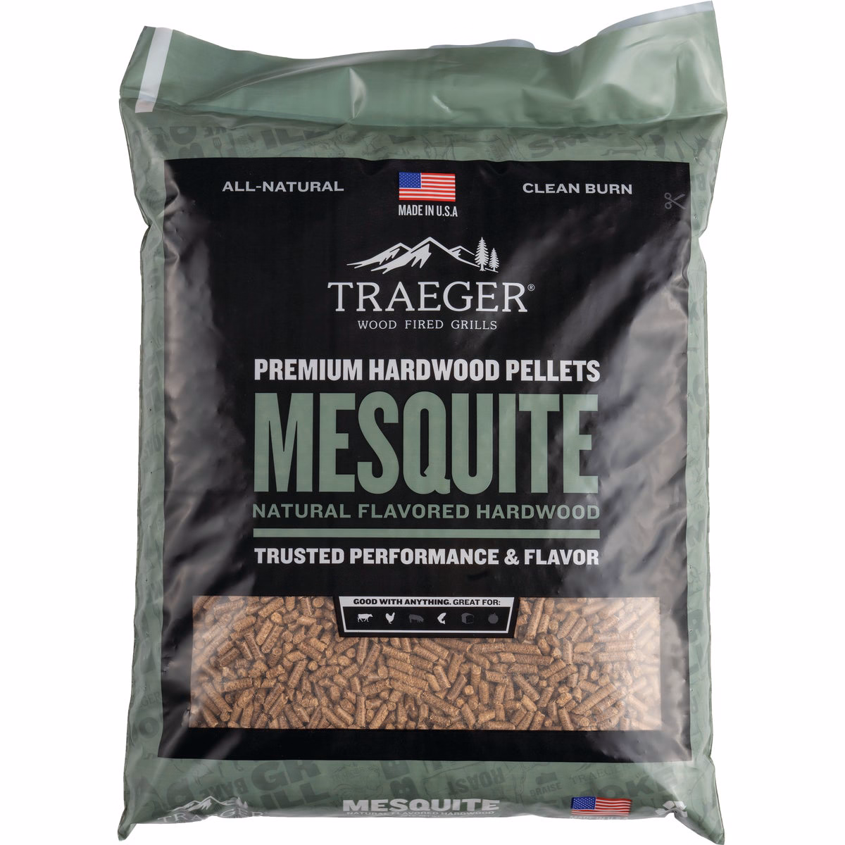 Traeger 20 Lb. Mesquite All-Natural Wood Grilling Pellets