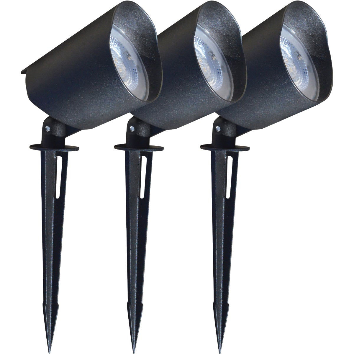 Stonepoint LED Lighting Black Metal 600-Lumen Landscape Stake Light Kit