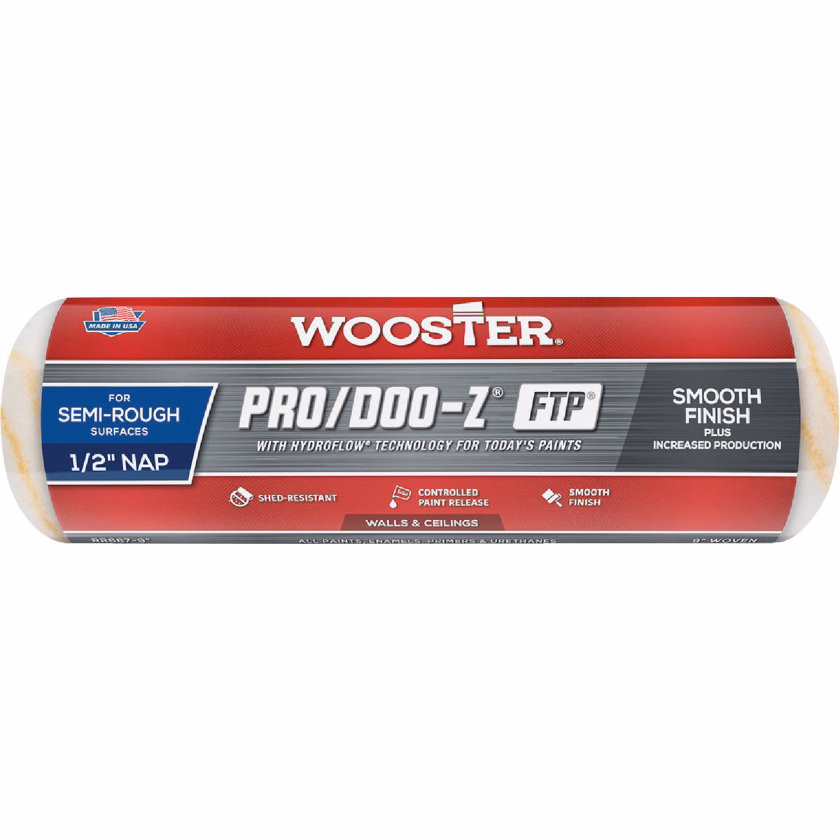 Wooster Pro/Doo-Z FTP 9 In. x 1/2 In. Woven Fabric Roller Cover