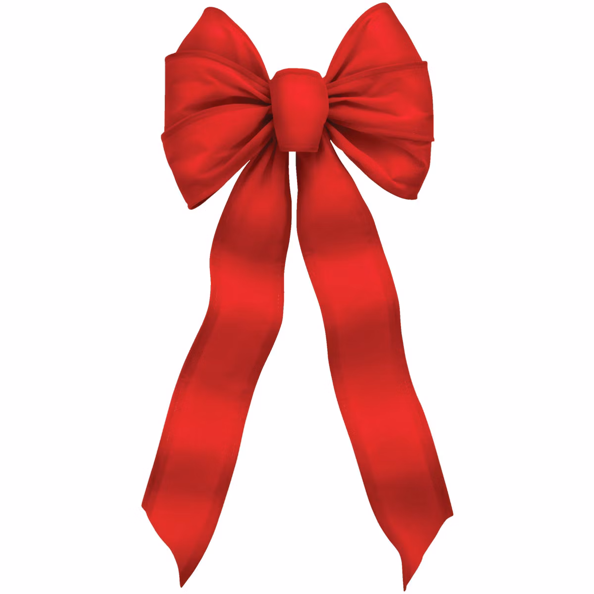 Holiday Trims 7-Loop 10 In. W. x 22 In. L. Red Velvet Wire Christmas Bow