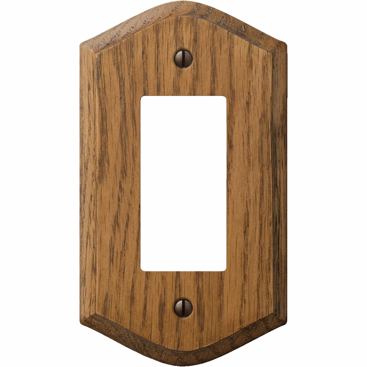 Amerelle 1-Gang Solid Oak Country Rocker Decorator Wall Plate, Medium Oak