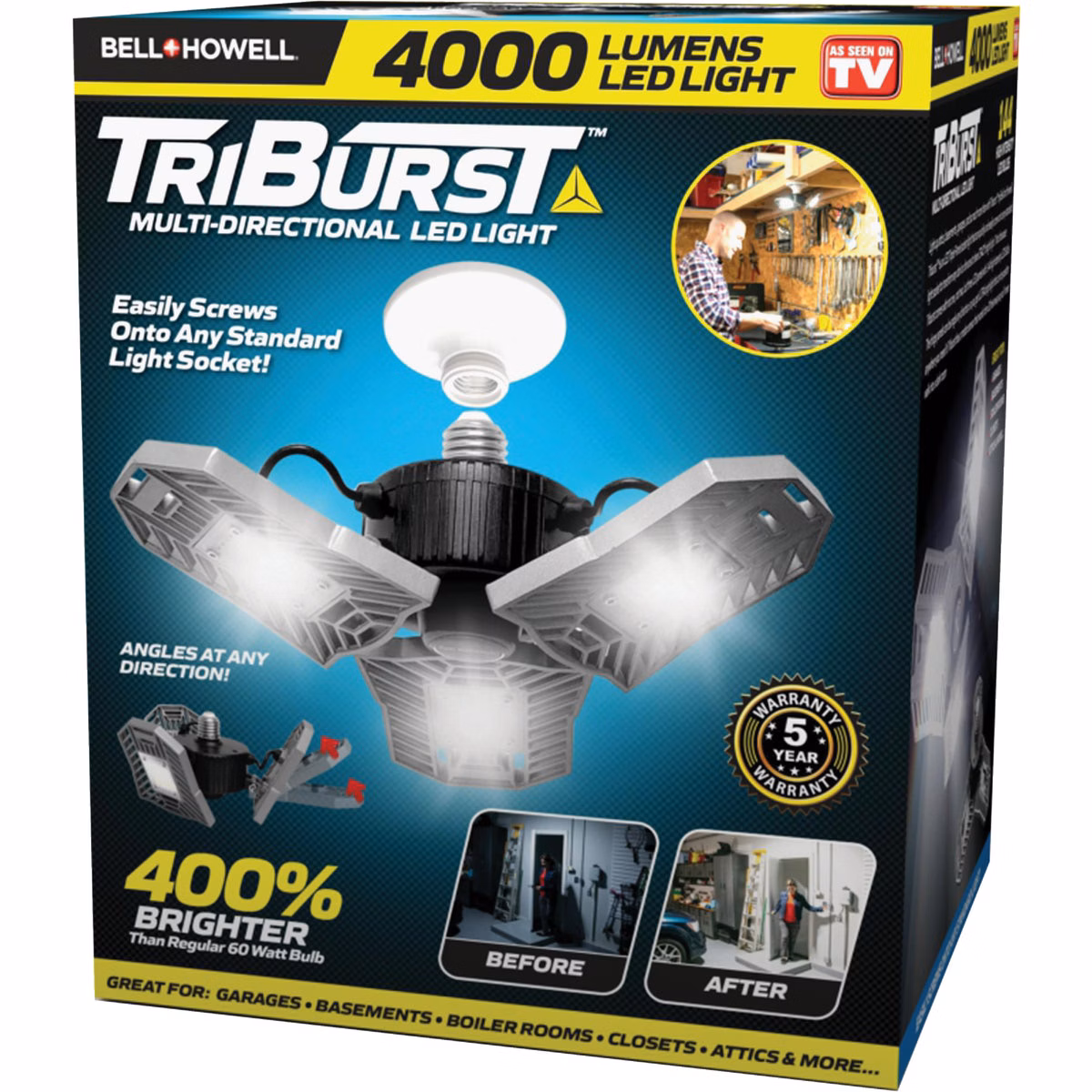 Bell+Howell TriBurst 4000 Lm. 360 LED Light Fixture
