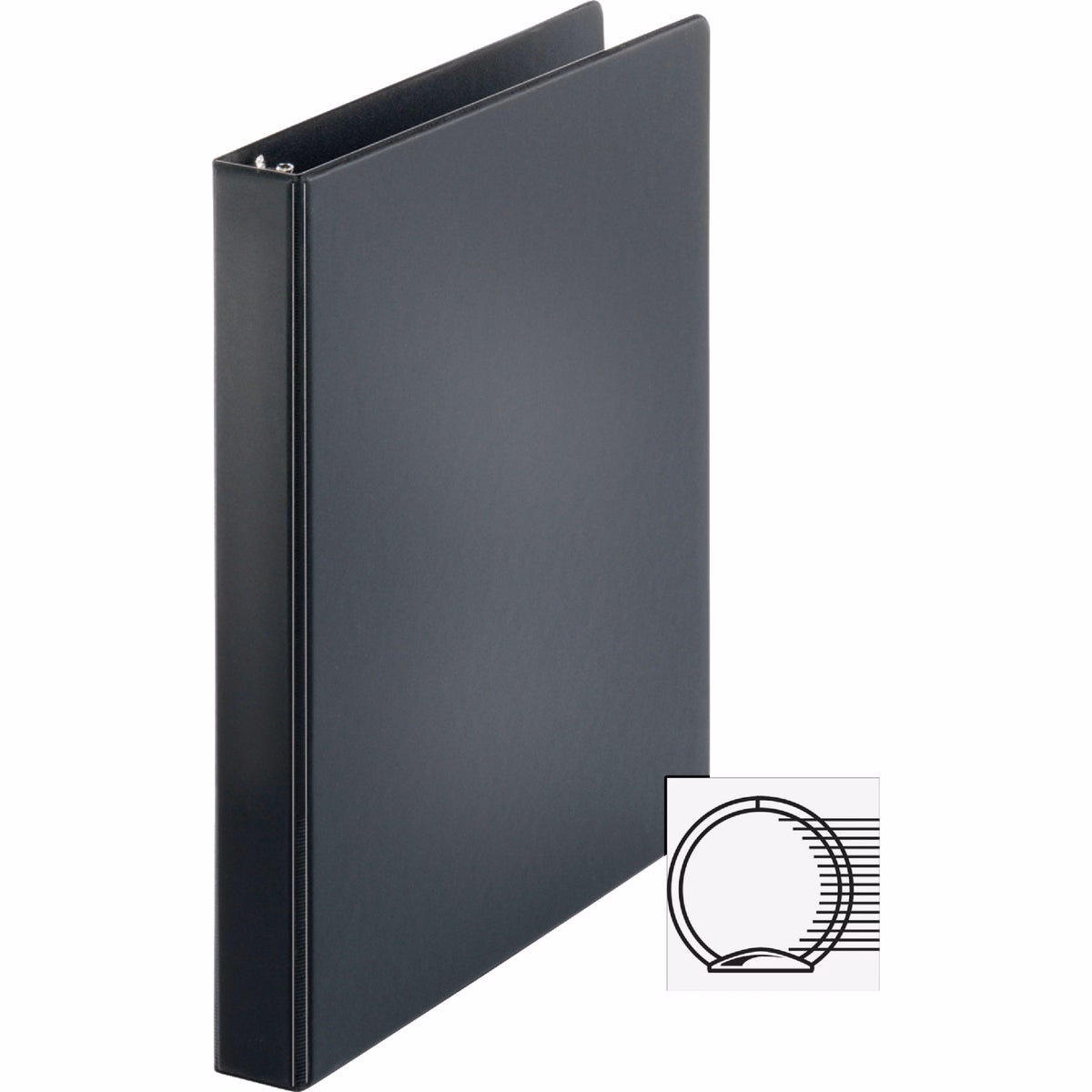 Business Source 1 In. Black 3-Ring Binder