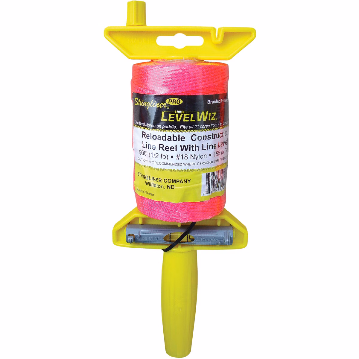 Stringliner LevelWiz 500 Ft. Fluorescent Pink Braided Nylon Mason Line Reel