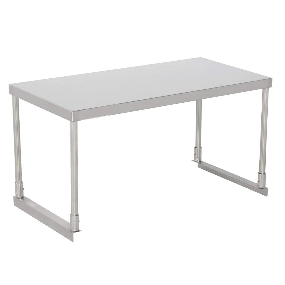 Hakka Brothers 14″ x 36″ Commercial Kitchen Stainless Steel Single Overshelf Work Table