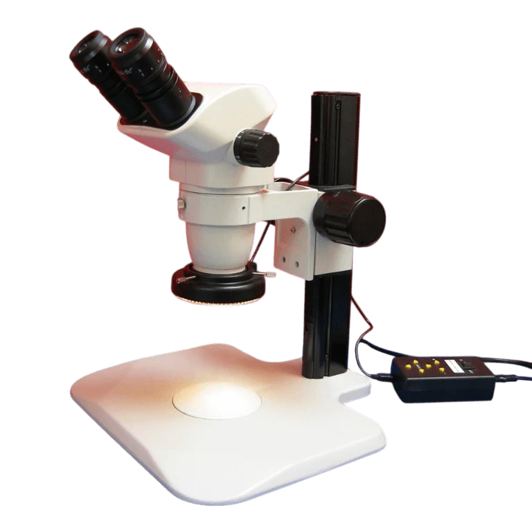 Ergonomic Track Stand LED Microscope Unit 2 | 6.7X – 45X | 10X eye |