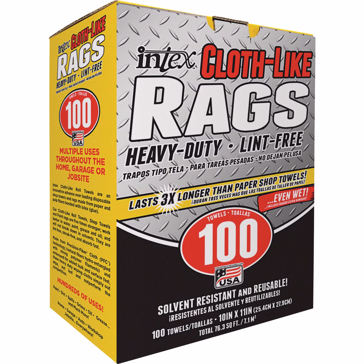 Intex Supply Cloth-Like Cleaning Rags (100-Count)