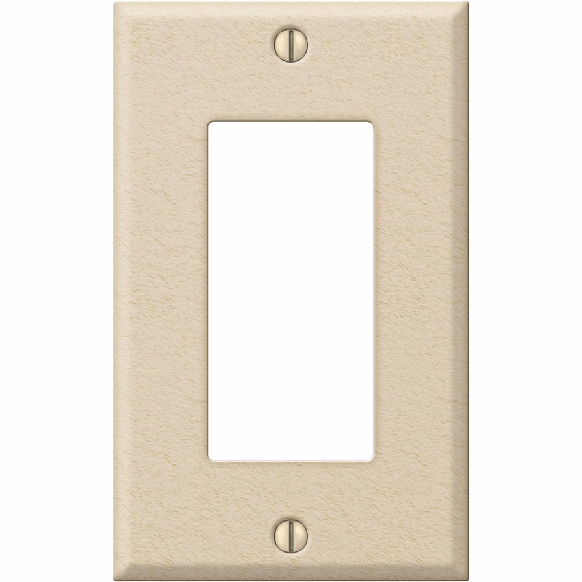 Amerelle PRO 1-Gang Stamped Steel Rocker Decorator Wall Plate, Ivory Wrinkle