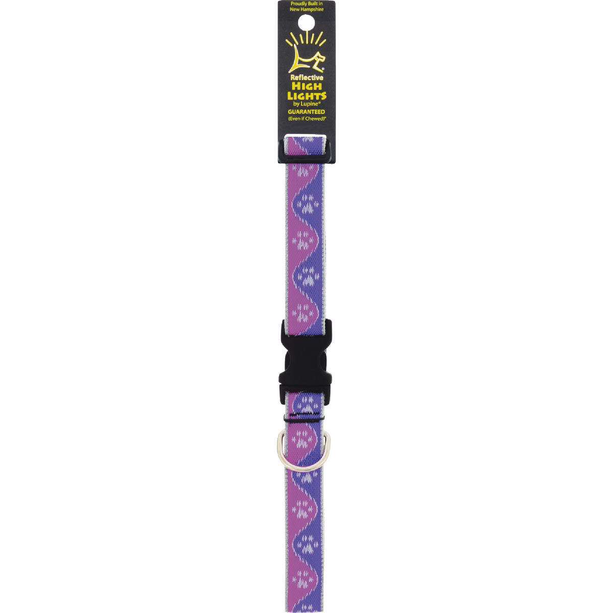 Lupine HL 1 In. Reflective Pink Paws 16 to 28 In. Adjustable Collar