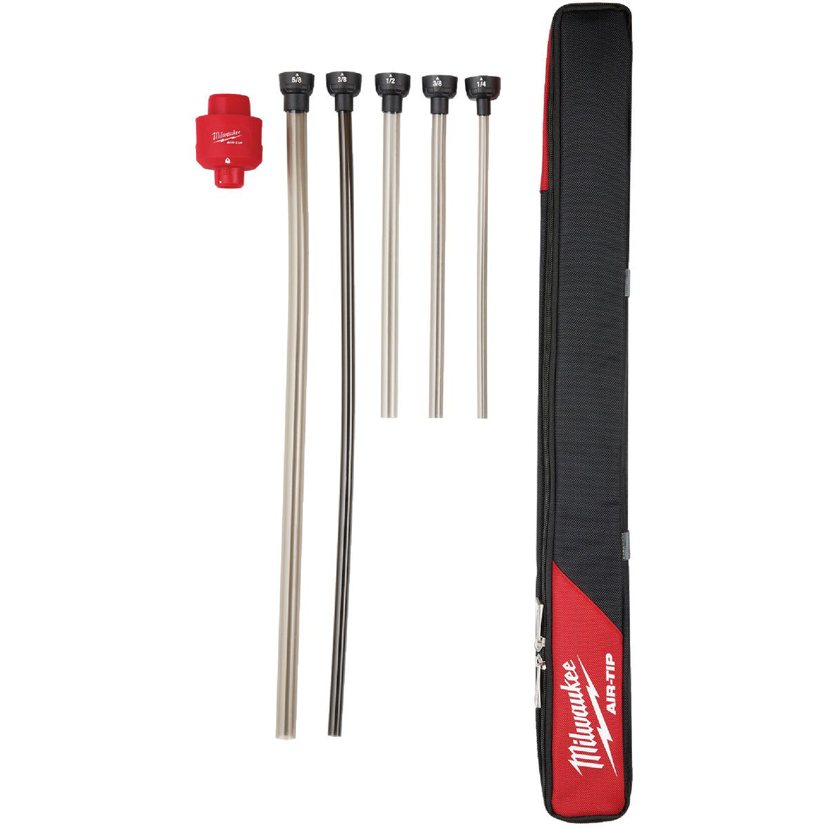 Milwaukee AIR-TIP 1-1/4 In. – 2-1/2 In. Long Reach Flexible Micro Vacuum Hose Set with Adapter (7-Piece)