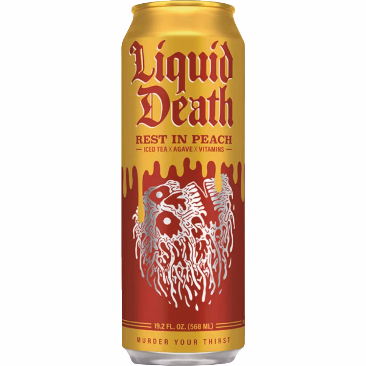 Liquid Death 19.2 Oz. Rest In Peach Iced Tea