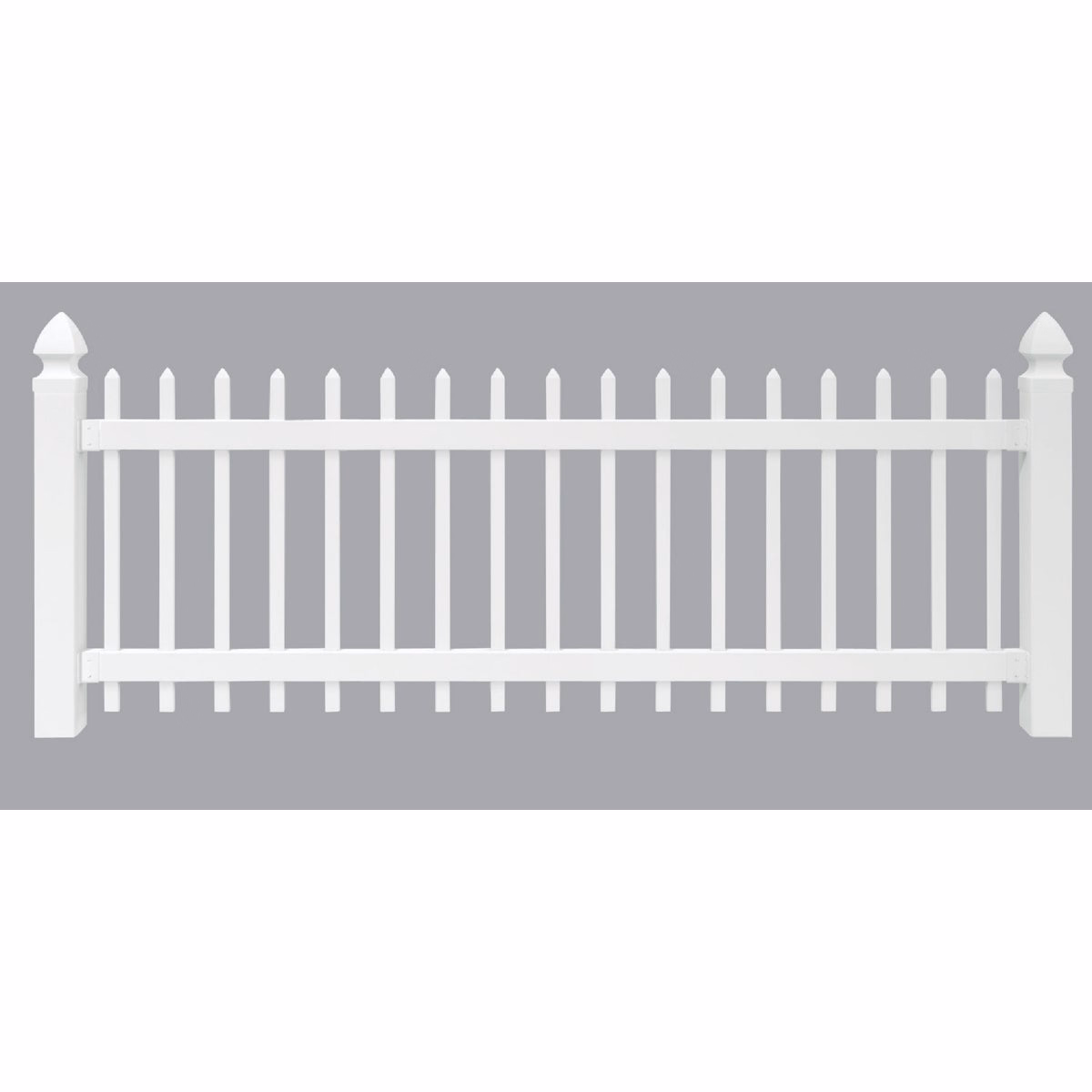 Outdoor Essentials 3 Ft. H. x 8 Ft. L. Spaced White Vinyl Picket Fence