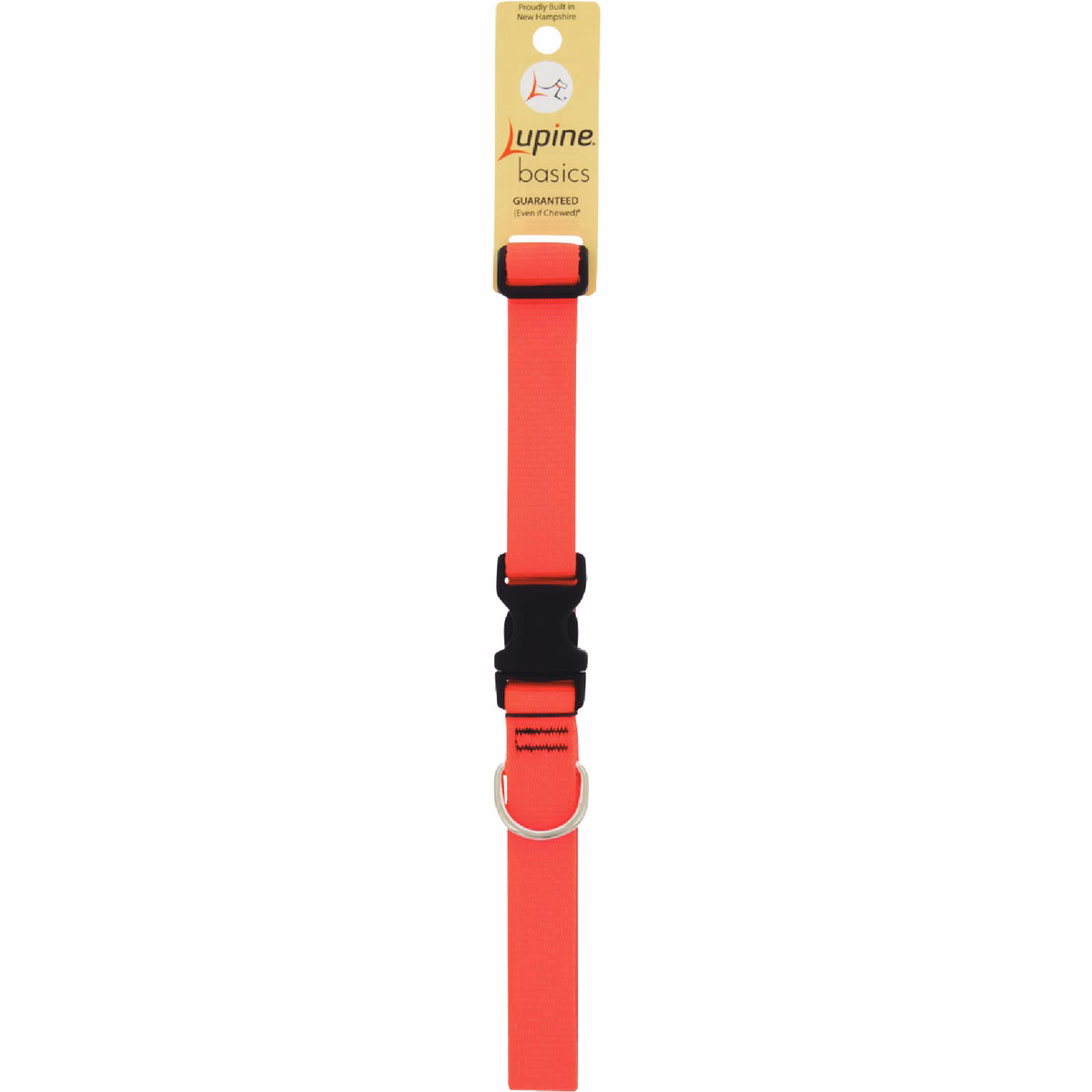 Lupine 1 In. Traditional Solid Blaze Orange 16 to 28 In. Adjustable Collar