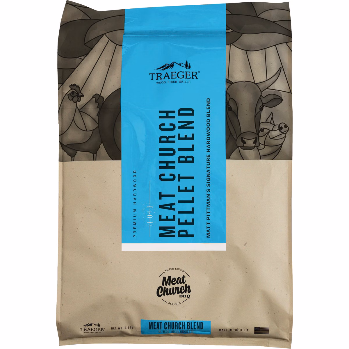 Traeger 20 Lb. Meat Church Blend Wood Pellets