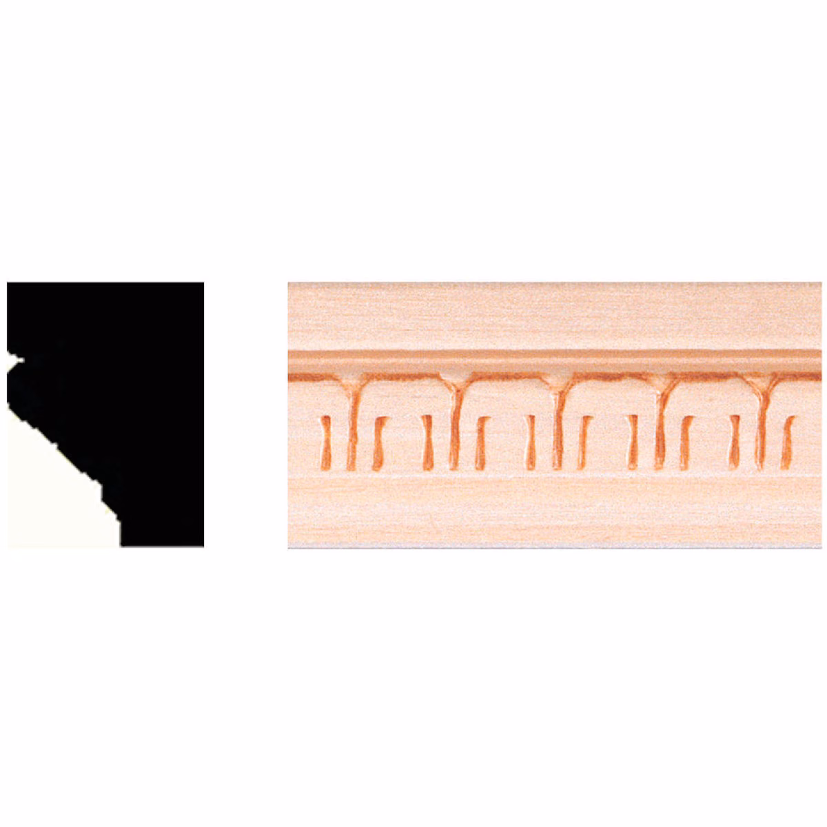 House of Fara 3/4 In. x 1 In. x 8 Ft. Hardwood Decorative Molding