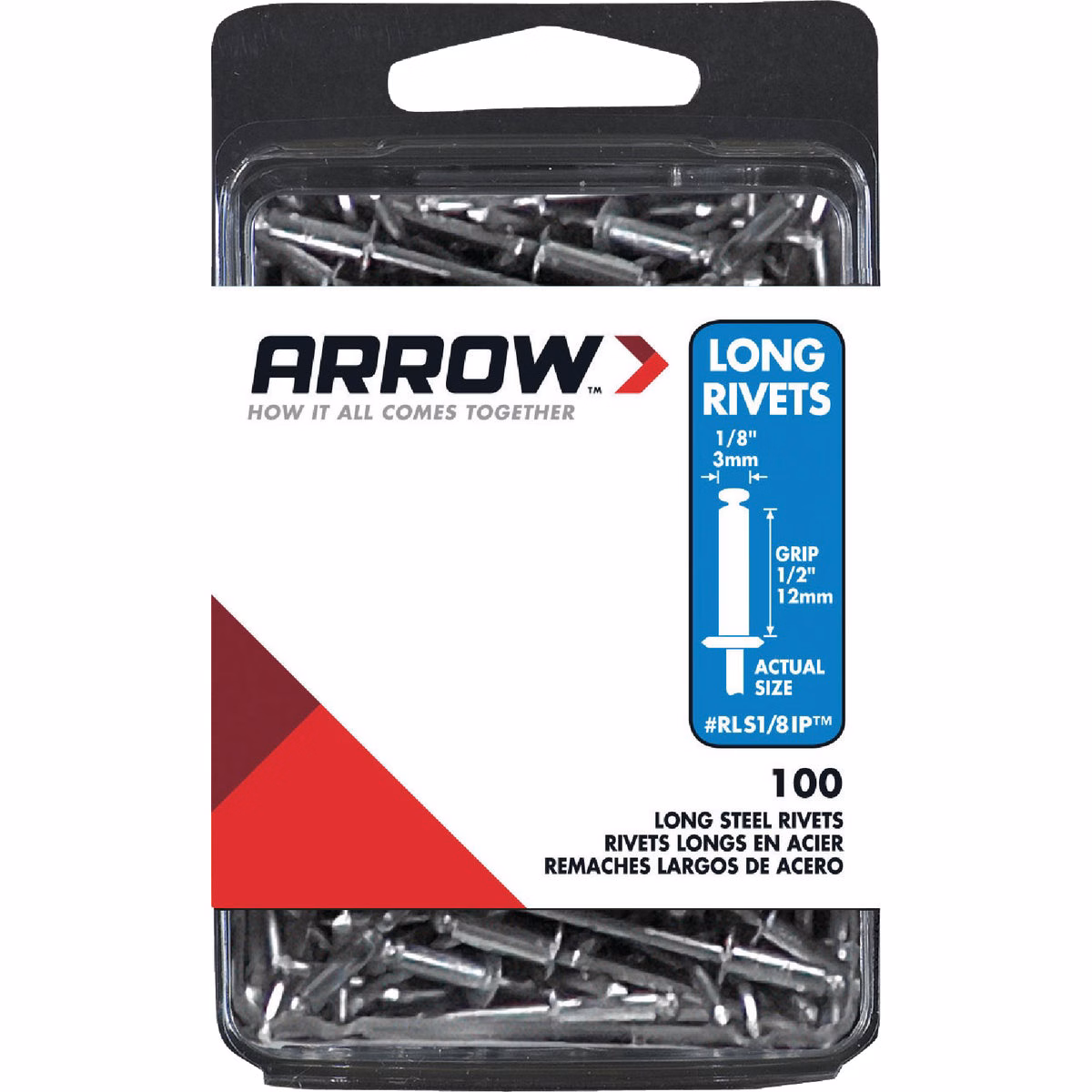 Arrow 1/8 In. x 1/2 In. Steel Rivet (100-Count)