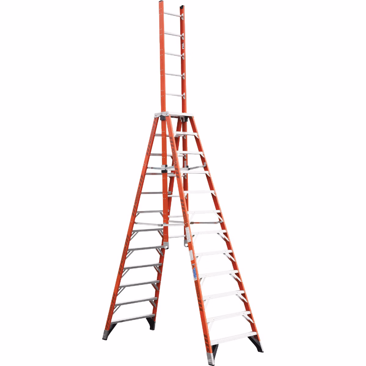 Werner 12 Ft. Fiberglass Extension Trestle Ladder With 300 Lb. Load Capacity Type 1A Duty Rating