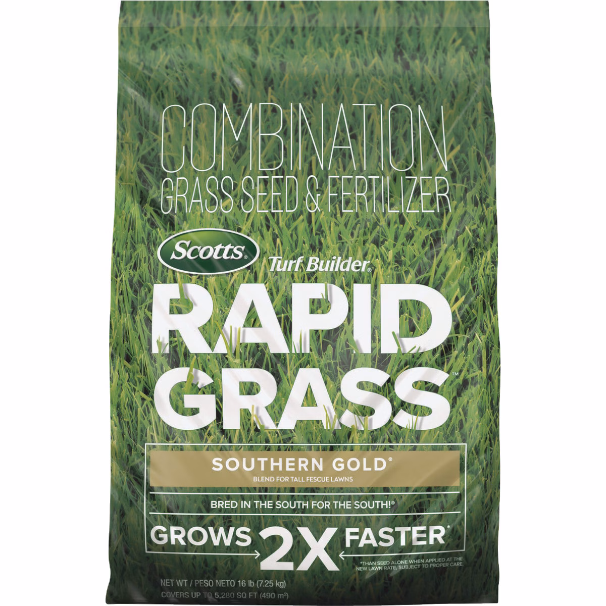 Scotts Turf Builder Rapid Grass Southern Gold 16 Lb. 5280 Sq. Ft. Grass Seed and Fertilizer Combination