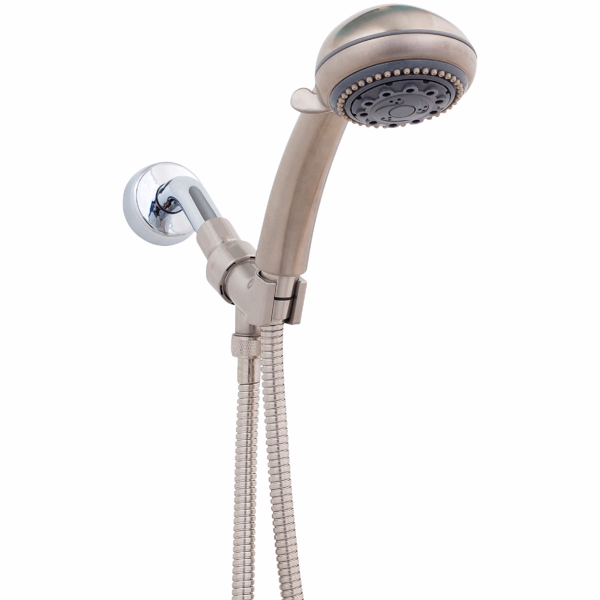 Whedon Champagne Massage 5-Spray 2.5 GPM Handheld Shower Head, Brushed Nickel