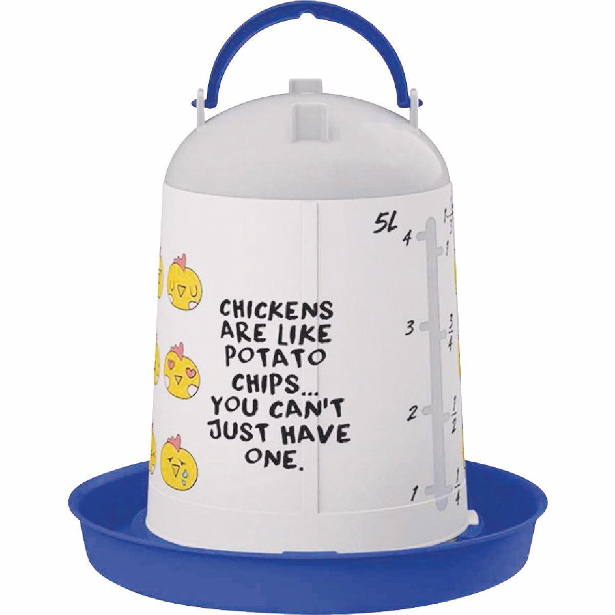 Stromberg's 1.3 Gal. Blue Emoji Chicken Drinker