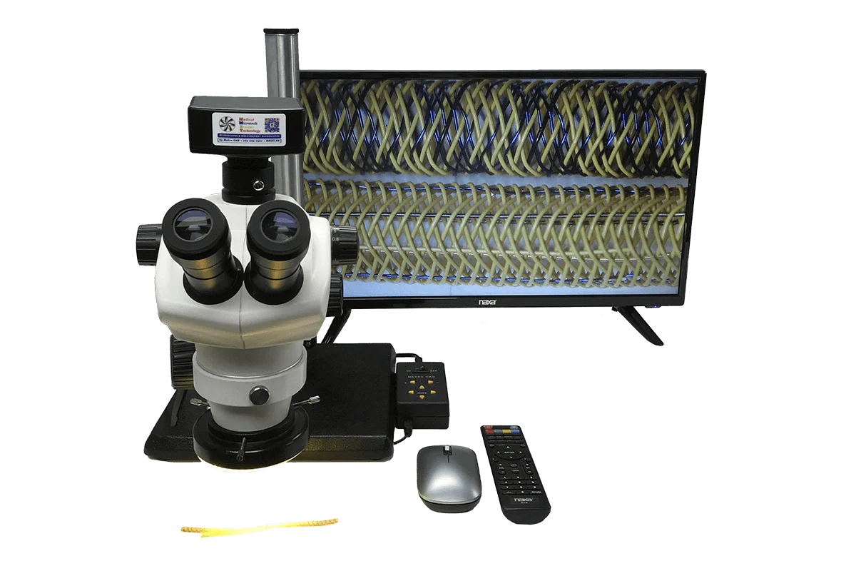 Dual Arm Boom Stand LED HDMI Microscope Unit 16 | 50X – 200X | 10X eye | 1X Lens