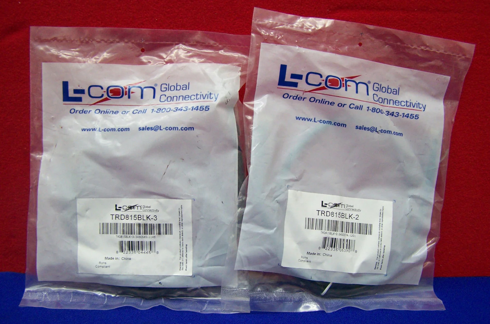 L-COM GLOBAL CONNECTIVITY QTY 1 – TRD815BLK-2 & QTY 1 – TRD815BLK-3 CABLE
