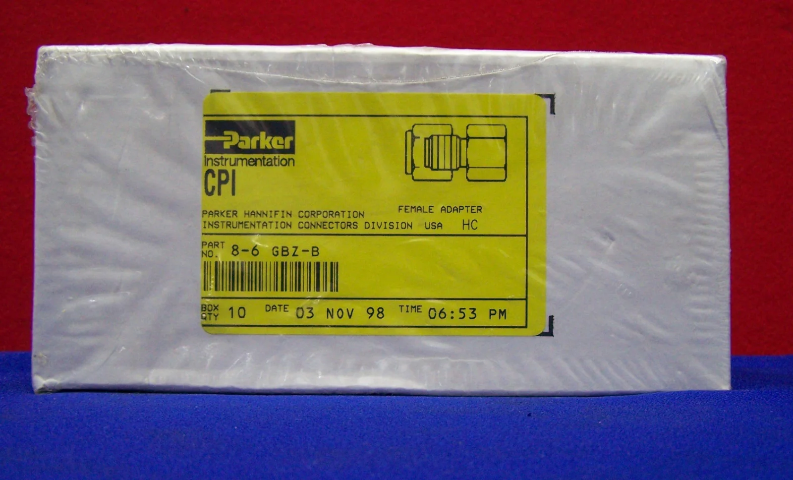 PARKER INSTRUMENTATION HANNIFIN 8-6 GBZ-B BRASS FEMALE ADAPTERS