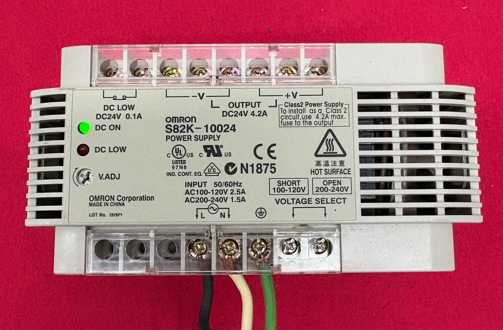 OMRON S82K-10024 POWER SUPPLY INPUT 110-120V