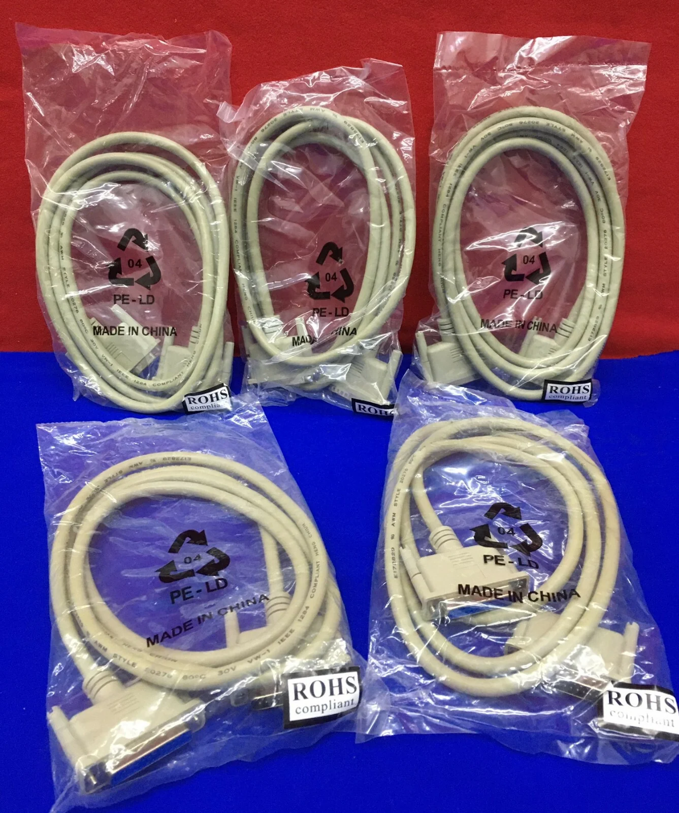 QTY 5 – DIGI-KEY AE9861-ND AK733-1.8-R CABLE CONNECTION IEEE1284 1.8M