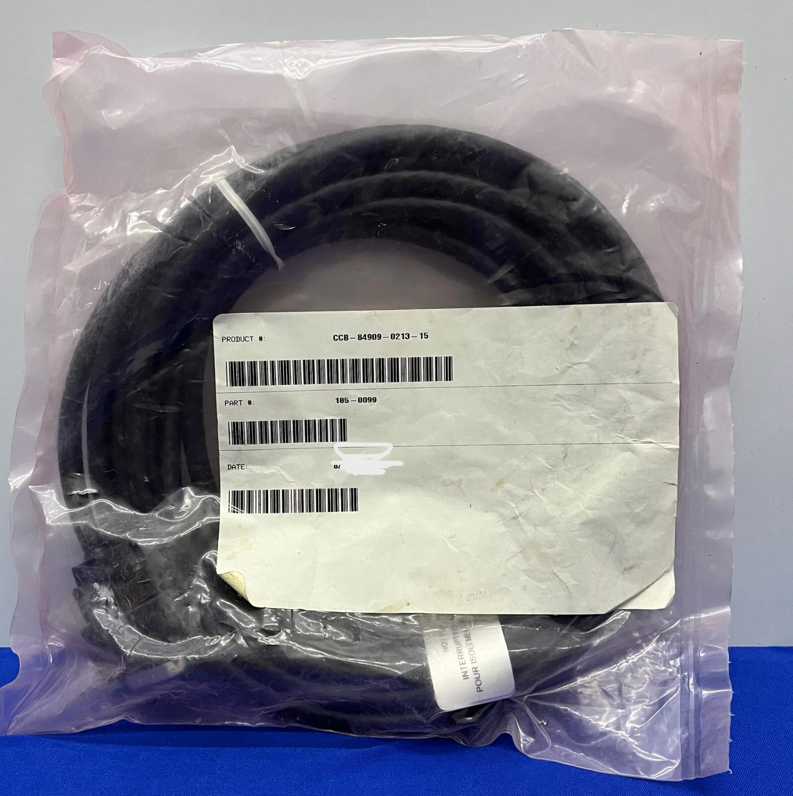 INDUSTRIAL INTERFACES CABLE CCB 849090213 PART #185-0099 2 Amp 60V