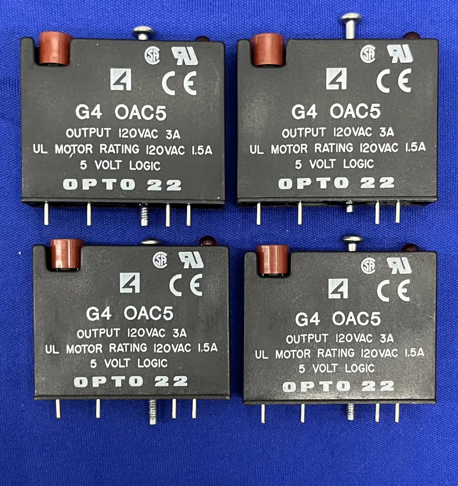 OPTO 22 G4 OAC5 OUTPUT 120VAC 5V LOGIC MODULE – 1 LOT QTY 4
