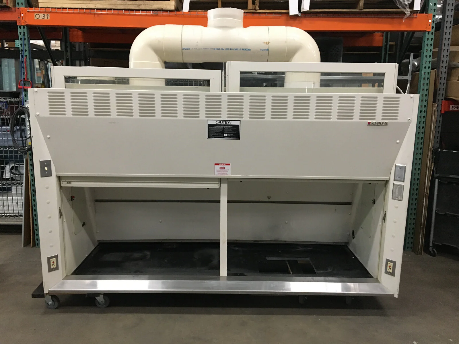 KEWAUNEE LABORATORY FUME HOOD/WITHOUT BASE SUPREME AIR 8′ X 3′ X 78″ Has CUTOUT