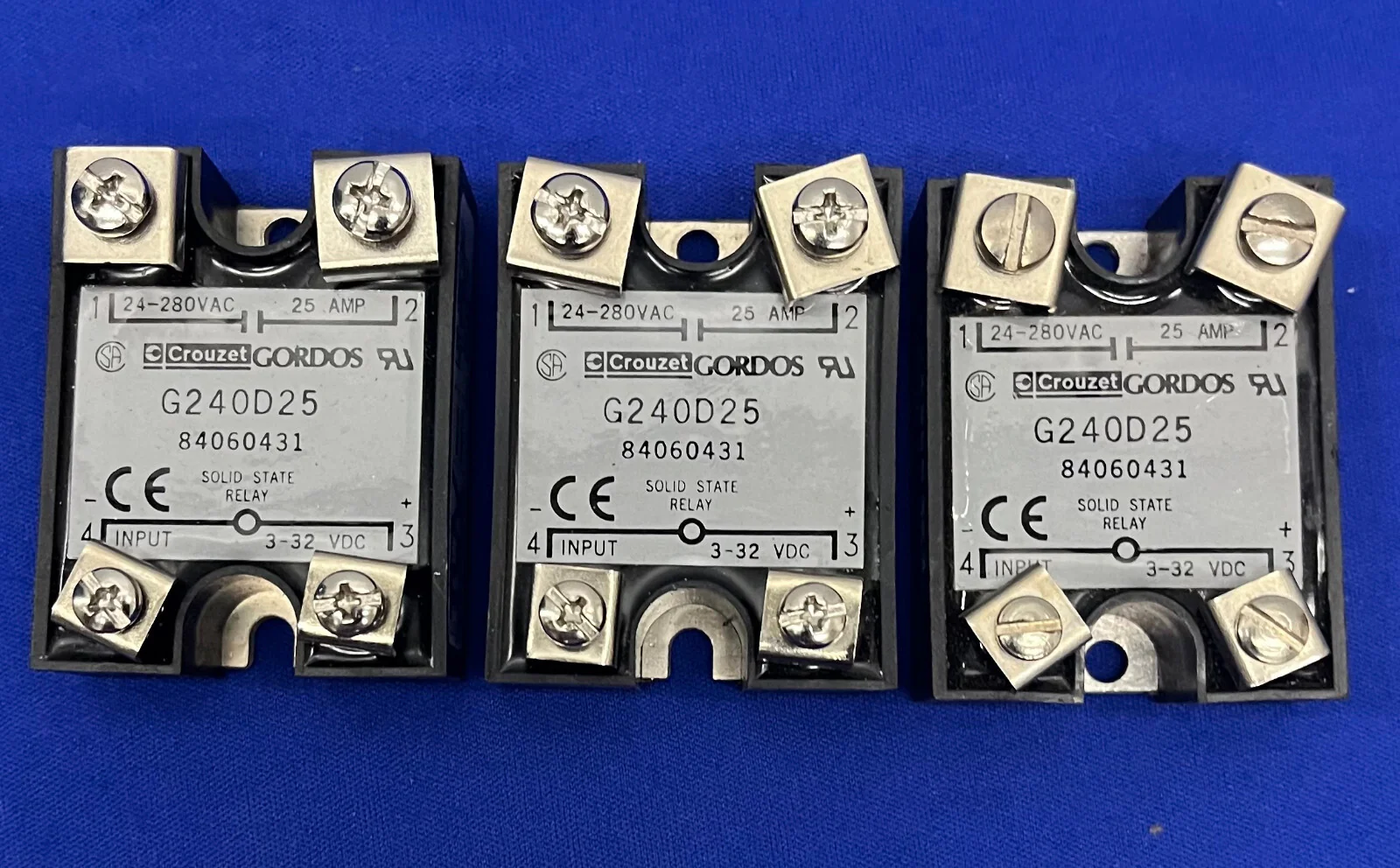 CRYDOM CROUZET GORDOS G240D25 84060431  SOLID STATE RELAY – 1 LOT QTY 3