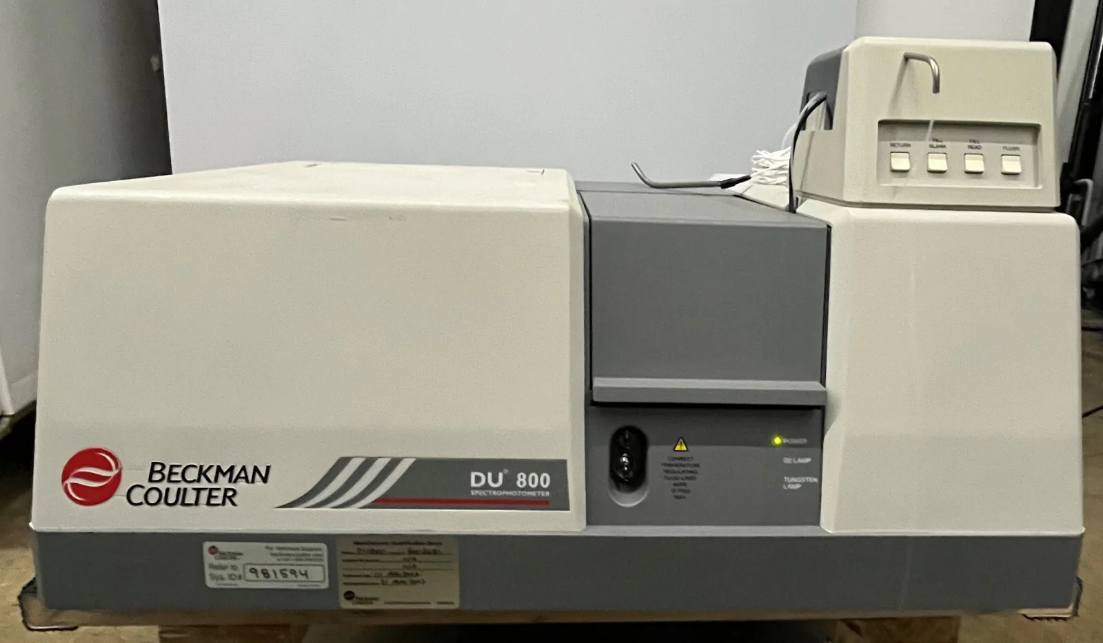 BECKMAN COULTER DU® 800 DU®800 DU800 SCANNING SPECTROPHOTOMETER – PARTS/REPAIR