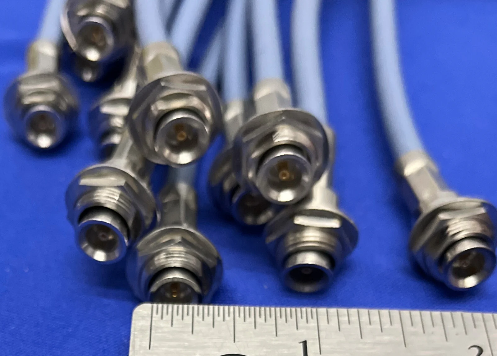 SUHNER S 04272 B 50 OHM TRANSMITTER RF 36” CABLES – 1 LOT OF QTY 11 CABLES
