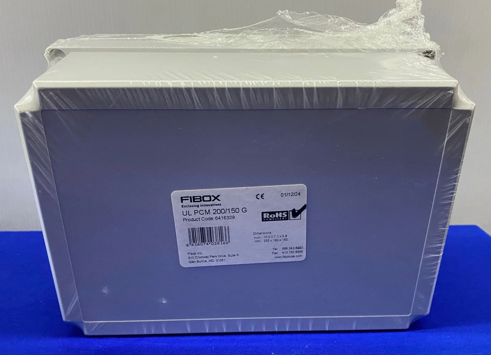 FIBOX UL PCM 200/150 G 6416329 ENCLOSURE O/D 10″ X 7.1″ X 5.9″ POLYCARBONATE