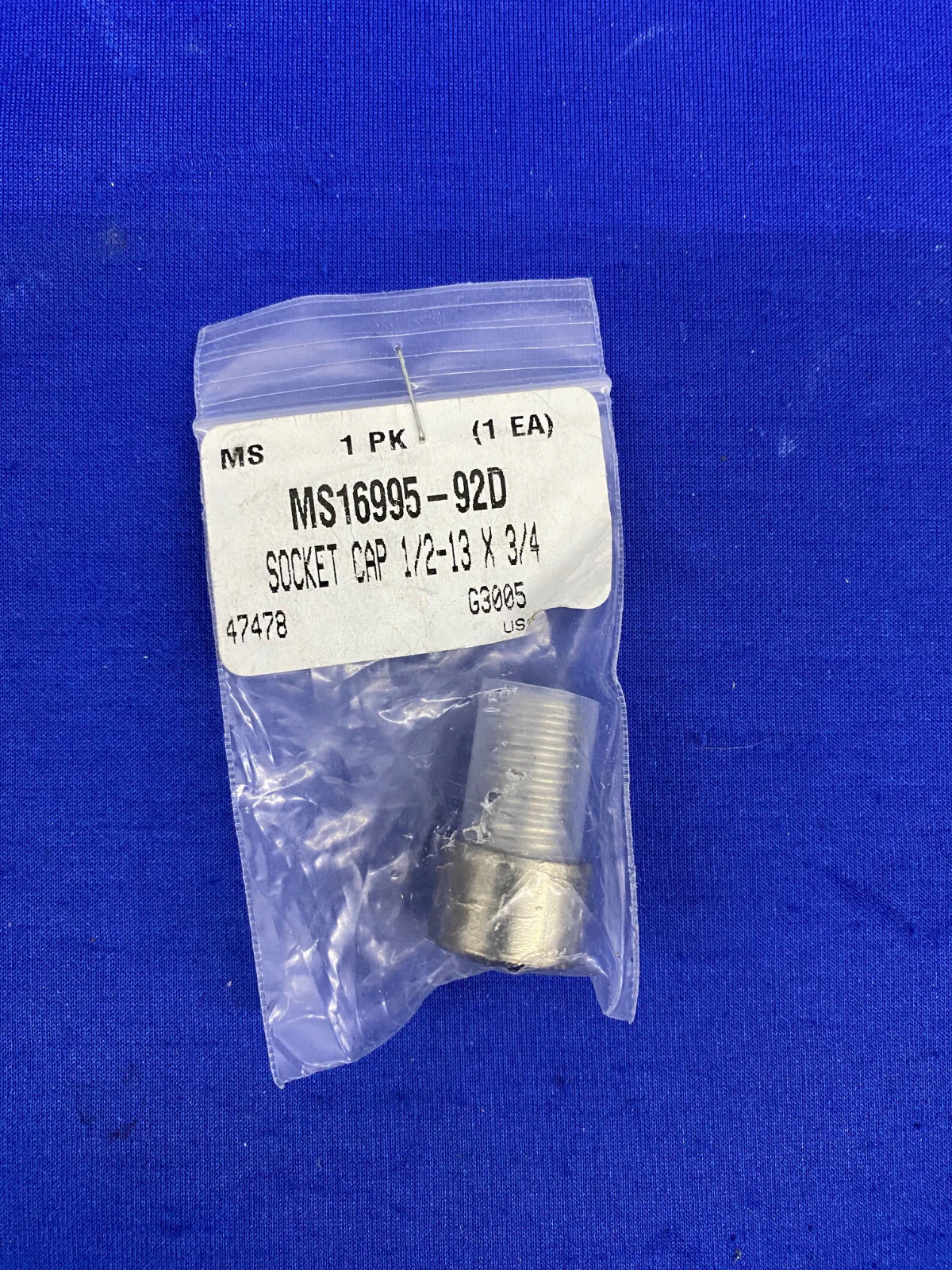 1/2 -13 x 3/4 MS16995-92 SOCKET HEAD CAP SCREW STAINLESS STEEL – QTY 1