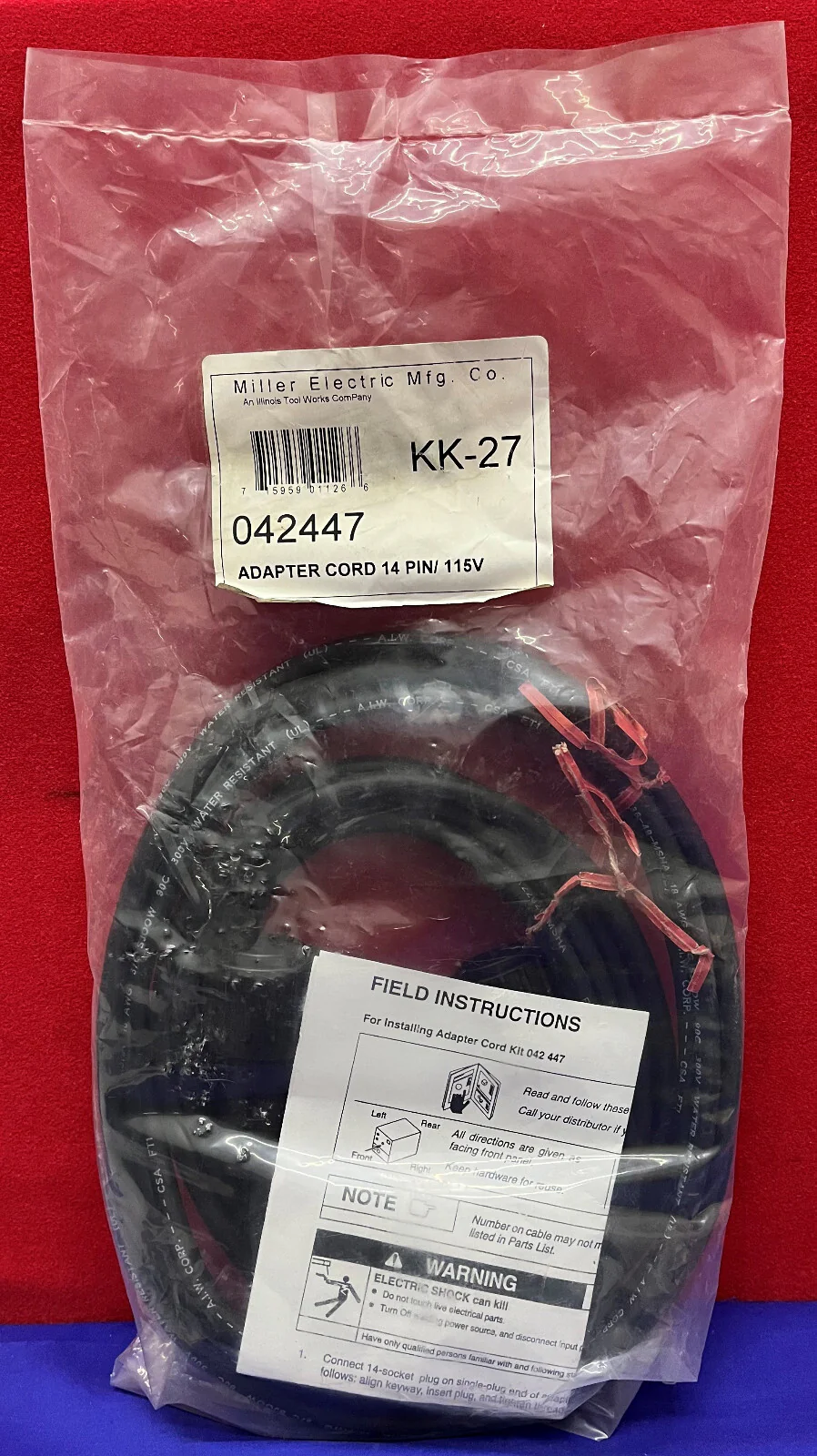 Miller Electric KK-27 Adapter Cord 14 Pin 115V 042447