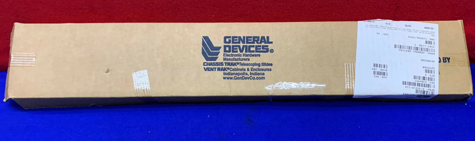 GENERAL DEVICES C-300-S-118 1 SET – SLIDE CABINET MOUNT 18″ / 37″ NON PIVOT