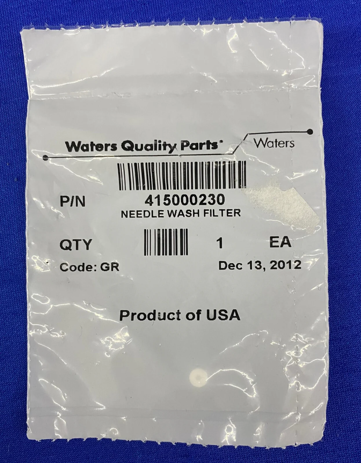 WATERS 415000230 NEEDLE WASH FILTER – 1 PACKAGE CONTAINING QTY 1 FILTER