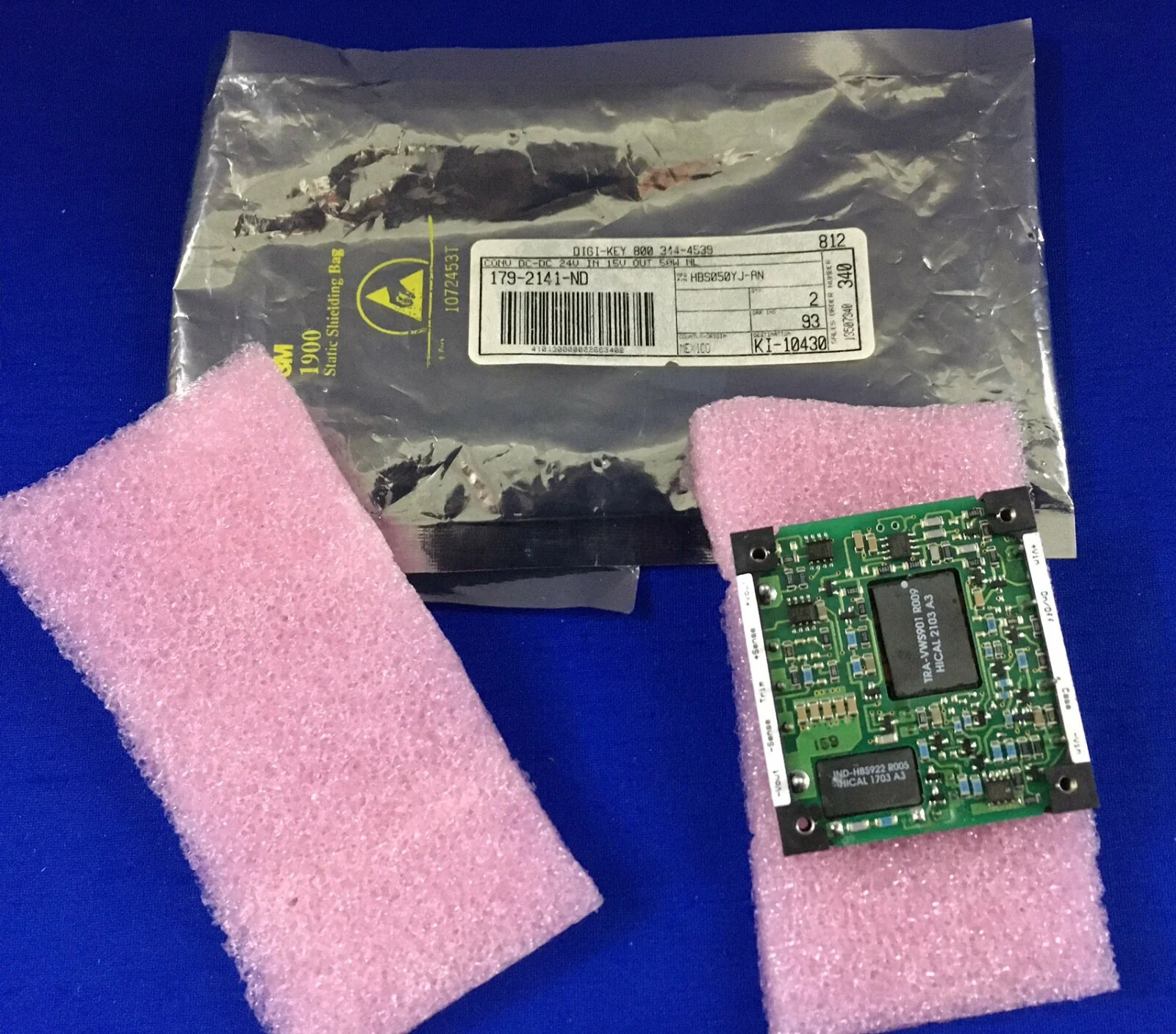 DIGI-KEY / BEL POWER SOLUTIONS 179-2141-ND / HBS050YJ-AN CONVERTER DC-DC 24V IN